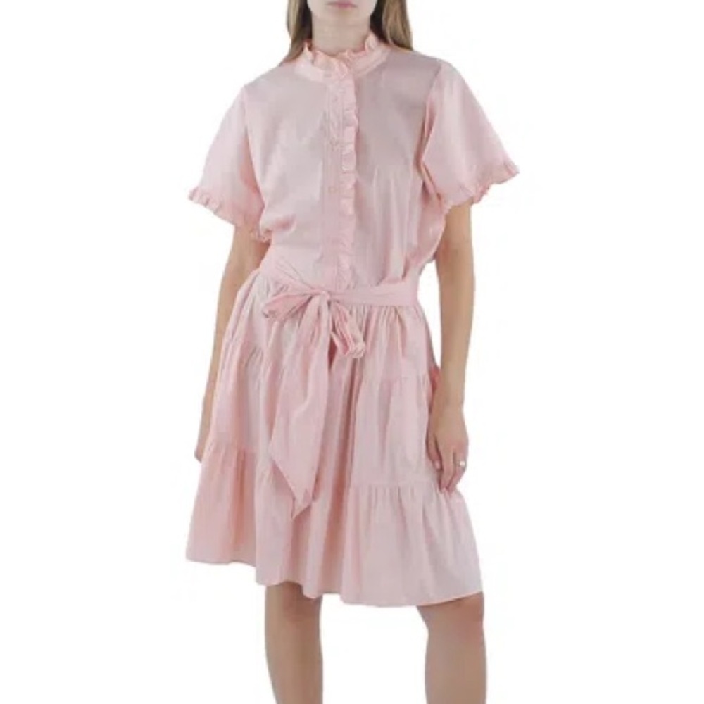 Womens Ruffled Cotton Shirtdress size 4 NWT